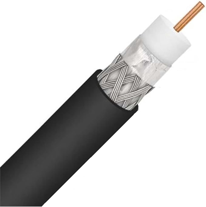 1000ft RG6 Coax, Single RG6 Solid Copper, Black EnviroReel