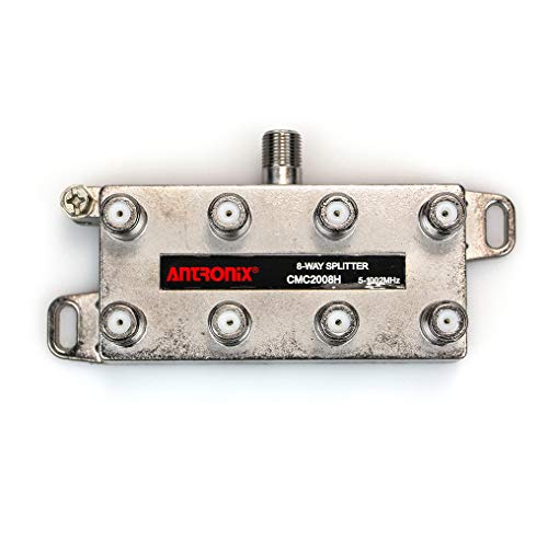 1 Piece CMC2008HC-A Professional Grade Heavy Duty 8-Way Balanced 5-1002MHz Corrosion Resistant Plating RG6 RG59 RG7 RG8 RG11 Coaxial Cable Splitter for Charter, Time Warner, Cox, Comcast, HDTV