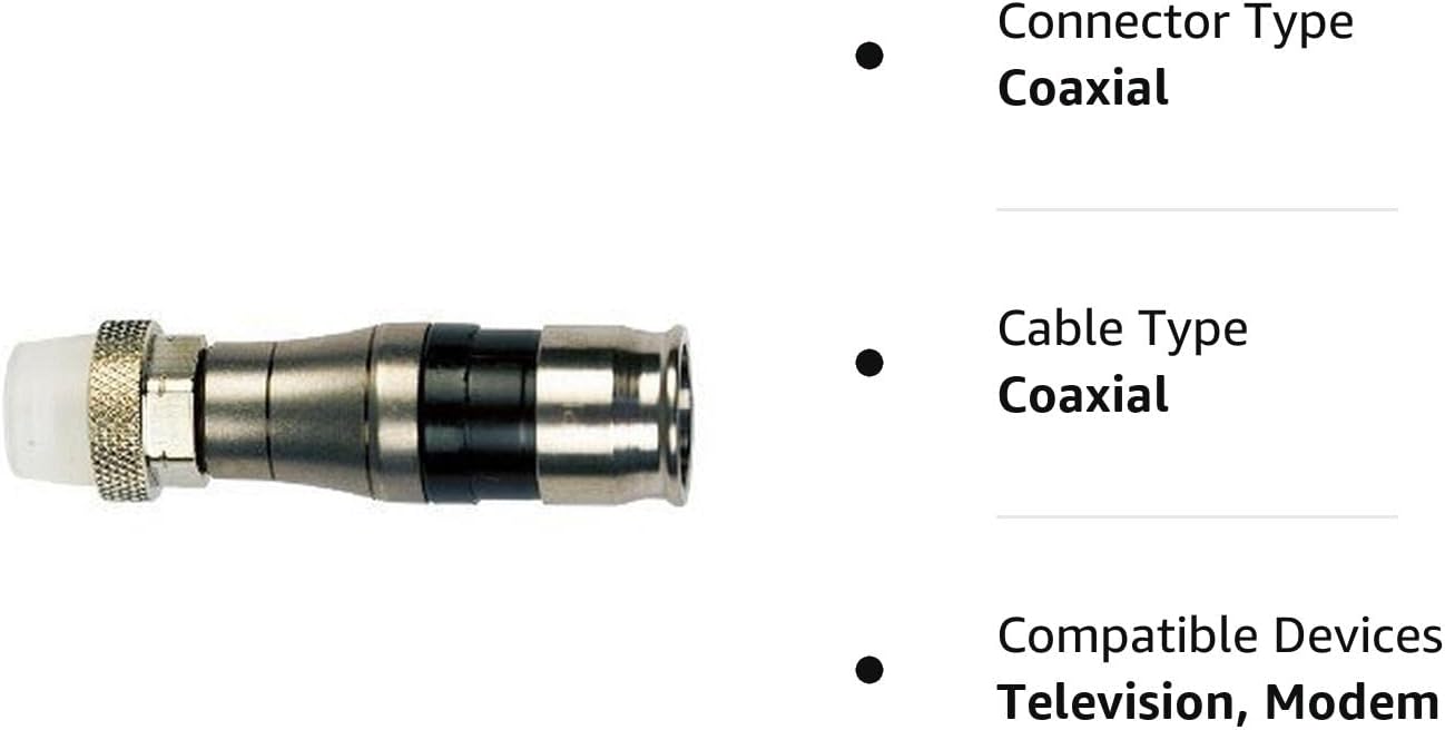 RG11 White Weather Boot SignalTight Aqua Tight Universal Compression Connector NiTin-Plated Brass Construction Coaxial Fitting EX11N716WSPLUS