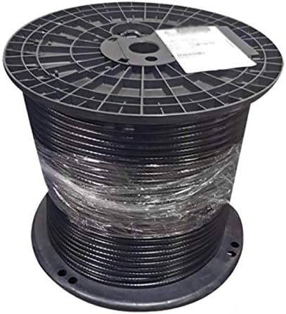 1000ft RG11 Coaxial Enhanced 3X Shields Aerial Messenger Cable, 14AWG 75 Ohm, Audio Video CATV Antenna Coax w/Attached Strapping Wire