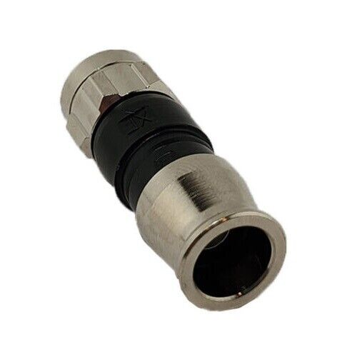 RG59 EX59XLPLUS Signal Tight Compression Drop Connectors Nickel-Plated Brass Construction