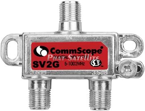 1 Piece SV-2G 2-Way Professional Grade 5-1002Mhz Corrosion Resistant Plating RG6 RG7 RG8 RG59 RG8 RG11 Coaxial Cable Digital Splitter for Charter Time Warner COX Comcast HDTV