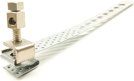 PHAT SATELLITE INTL - Galvanized Steel Ground Strap 6" for Bonding Ground Wire 6AWG to 17AWG, Satellite TV Antenna CATV (6 inches)