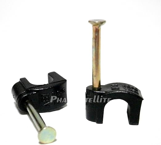 RG-11 COAXIAL Cable RG-7 RG-8 Nail Clips Cable Organizer Indoor/Outdoor RC-6-RG-8 RG-11 Coax Cable Clips Pack of 10