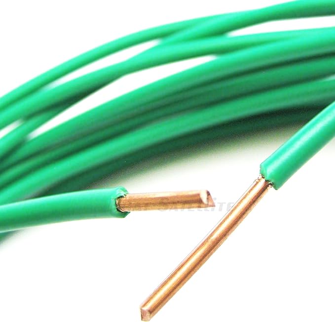 PHAT SATELLITE INTL GREEN 500ft 12 Gauge AWG Green Solid Copper Grounding Wire UL Listed Cable Satellite