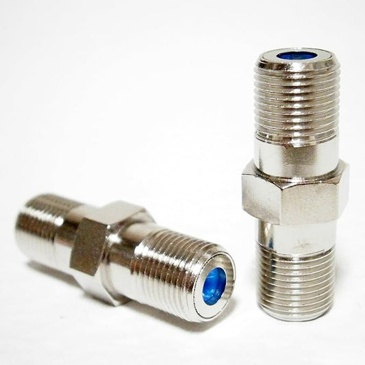 F-81 HIGH FREQUENCY RG6 FEMALE SPLICE BARREL ADAPTER COAXIAL JOINT CONNECTOR 3GHz SATELLITE CABLE TV DISH
