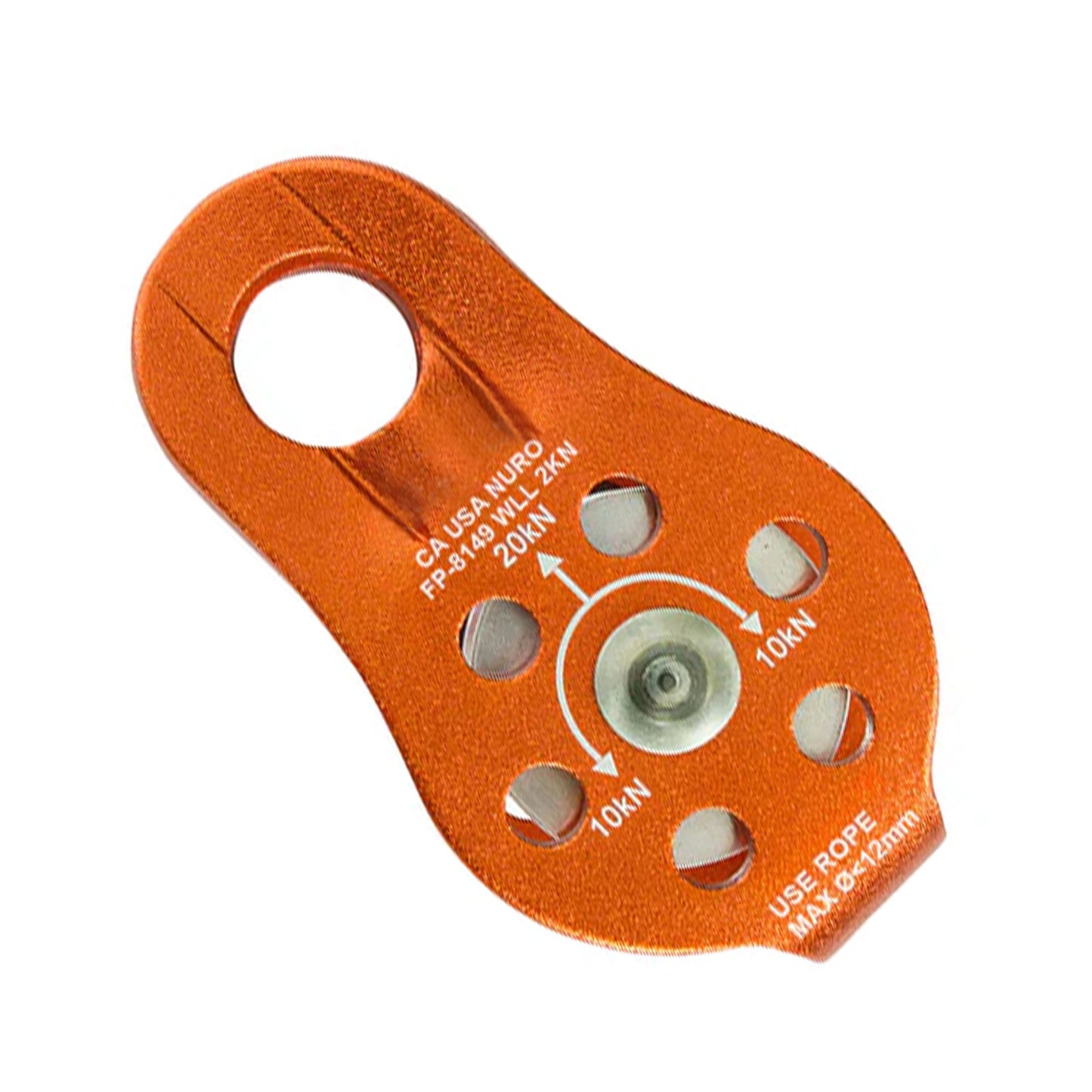 FUS Nuro Fixed Side Mini Pulley - Orange. FP-8149-ORG
