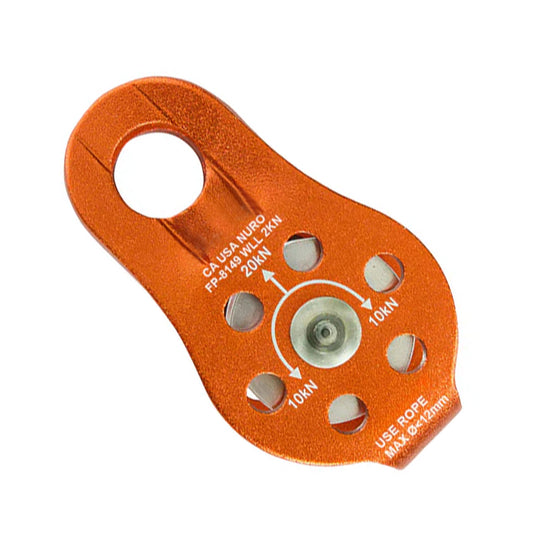FUS Nuro Fixed Side Mini Pulley - Orange. FP-8149-ORG