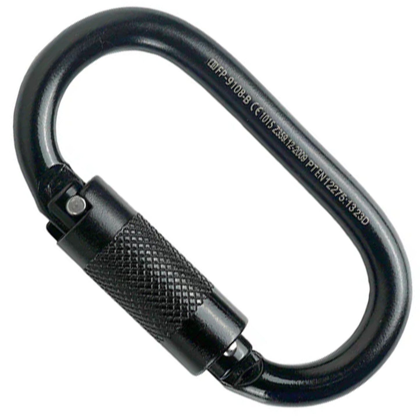 FUS Ovatti Steel - Auto Lock Carabiner - Black FP-9108-BLK