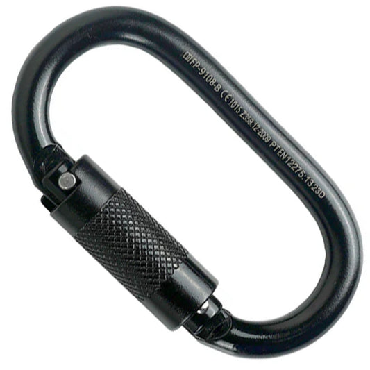 FUS Ovatti Steel - Auto Lock Carabiner - Black FP-9108-BLK