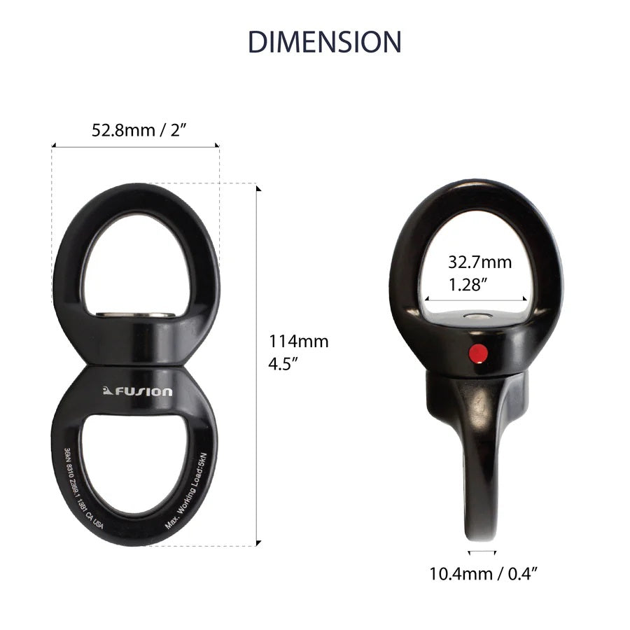 FUS Oval swivel FP-8310-BLK