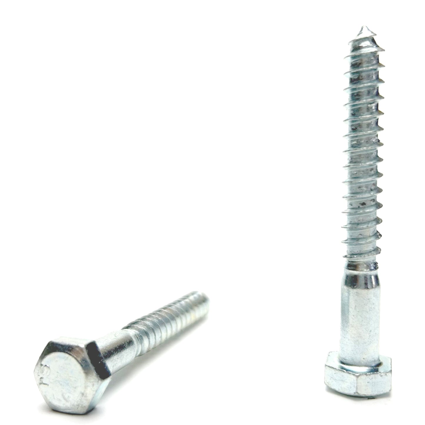 1/4" by 3" long Plated Steel Hex Head Lag Bolts