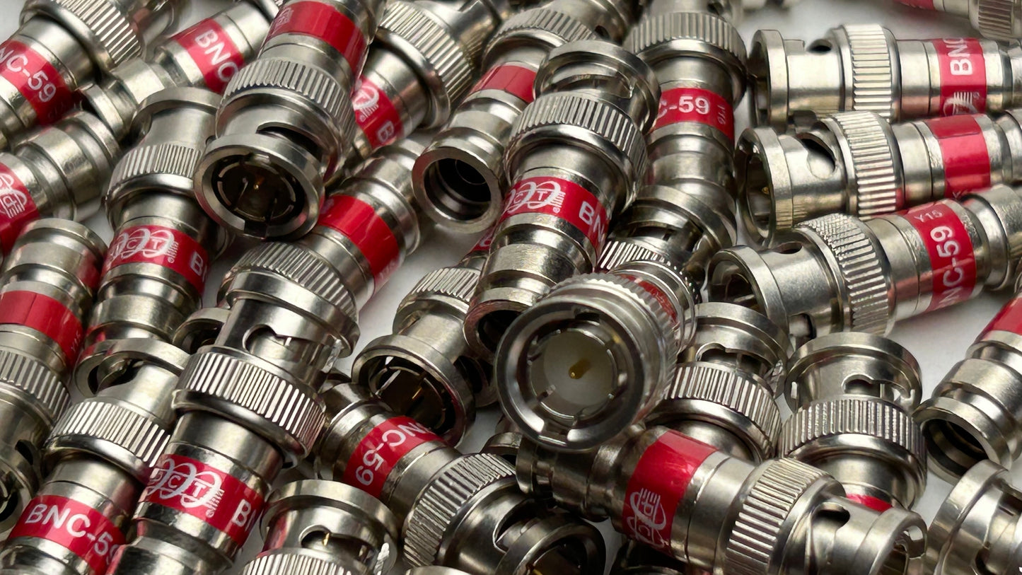 BNC 59 Connector Universal Compression Fittings