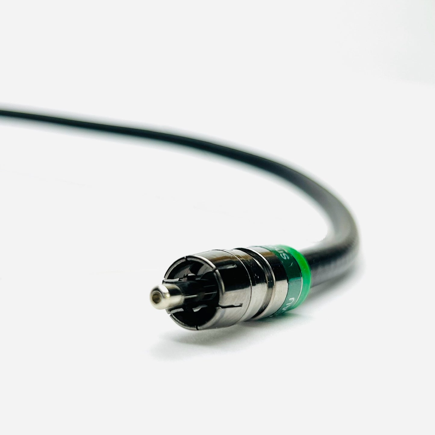 PHATSAT - Custom Made to Order PRO Grade RCA Audio Cable True Surround Sound theater system Sub Woofer Cable 100% Bare Solid Copper Center Conductor 18AWG  (105 - 200  feet Black)