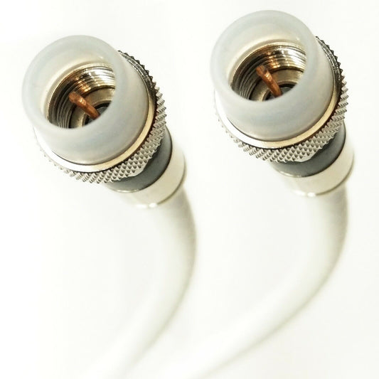 Phat Satellite White Coaxial RG6 Cable UL ETL cm CATV Fire Retardant Satellite Audio Video Antenna Modem Internet Cable with Weather Boost Connectors Installed and Cut to Order PHAT SATELLITE (50- 100 feet, White)