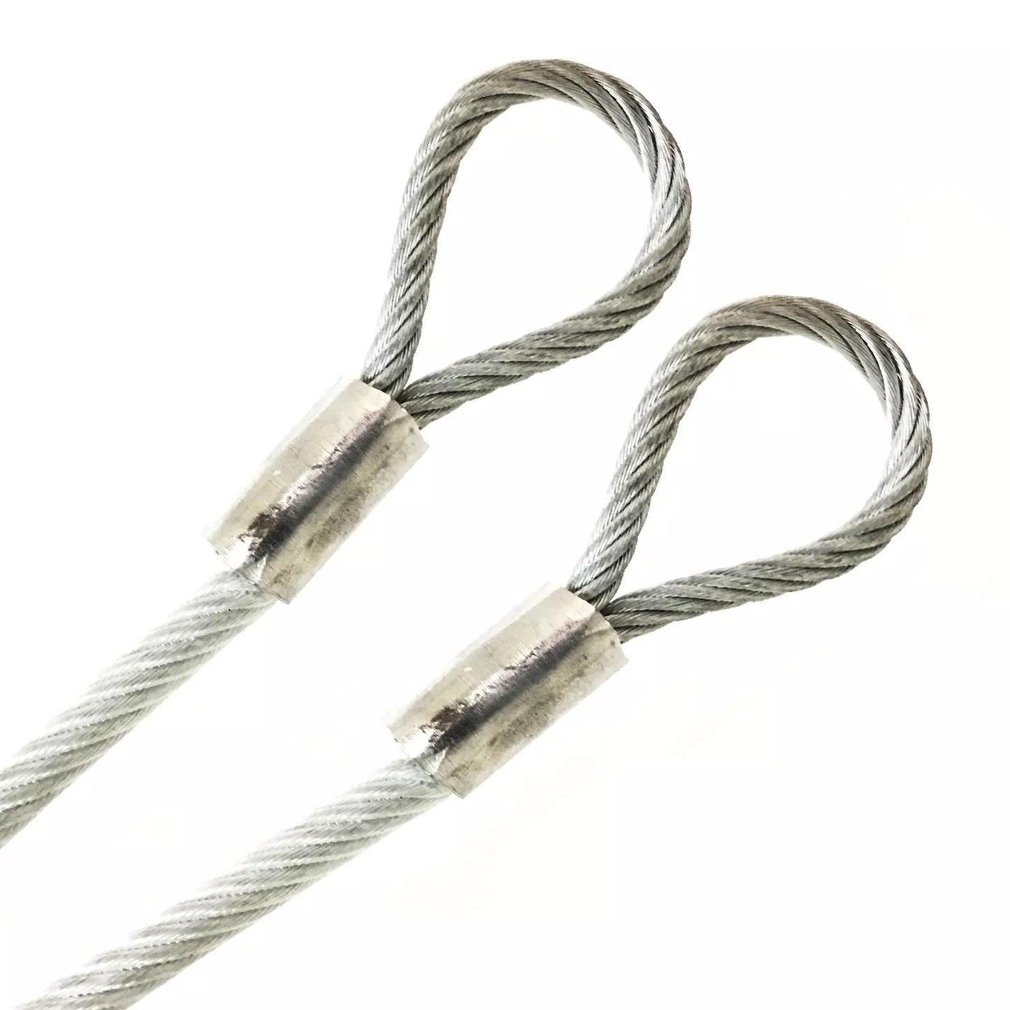 101-200in Cut To Size 1/8 Galvanized Steel Cable CLEAR Vinyl Coated To 3/16 Made To Order In USA