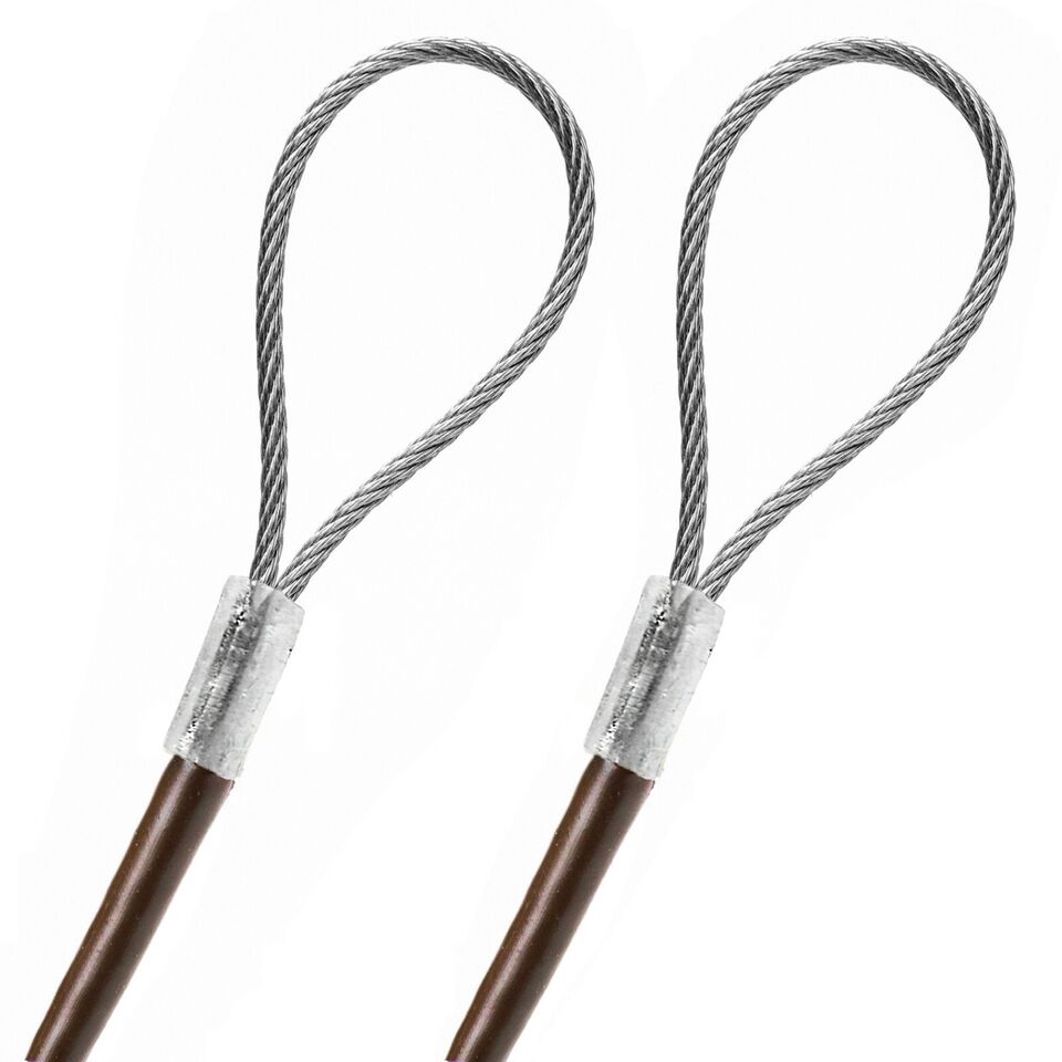 1-100 feet Order To Size 1/16 Galvanized Steel Cable BROWN Vinyl Coated To 1/8 Made To Order In USA