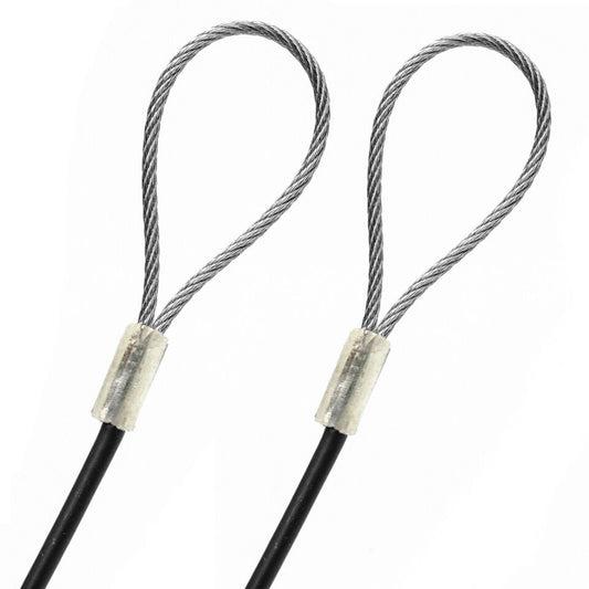 1-100 feet Order To Size 1/16 Galvanized Steel Cable BLACK Vinyl Coated To 1/8 Made To Order In USA