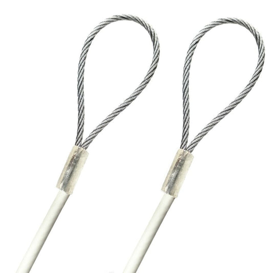 1-100 feet Order To Size 1/16 Galvanized Steel Cable WHITE Vinyl Coated To 1/8 Made To Order In USA