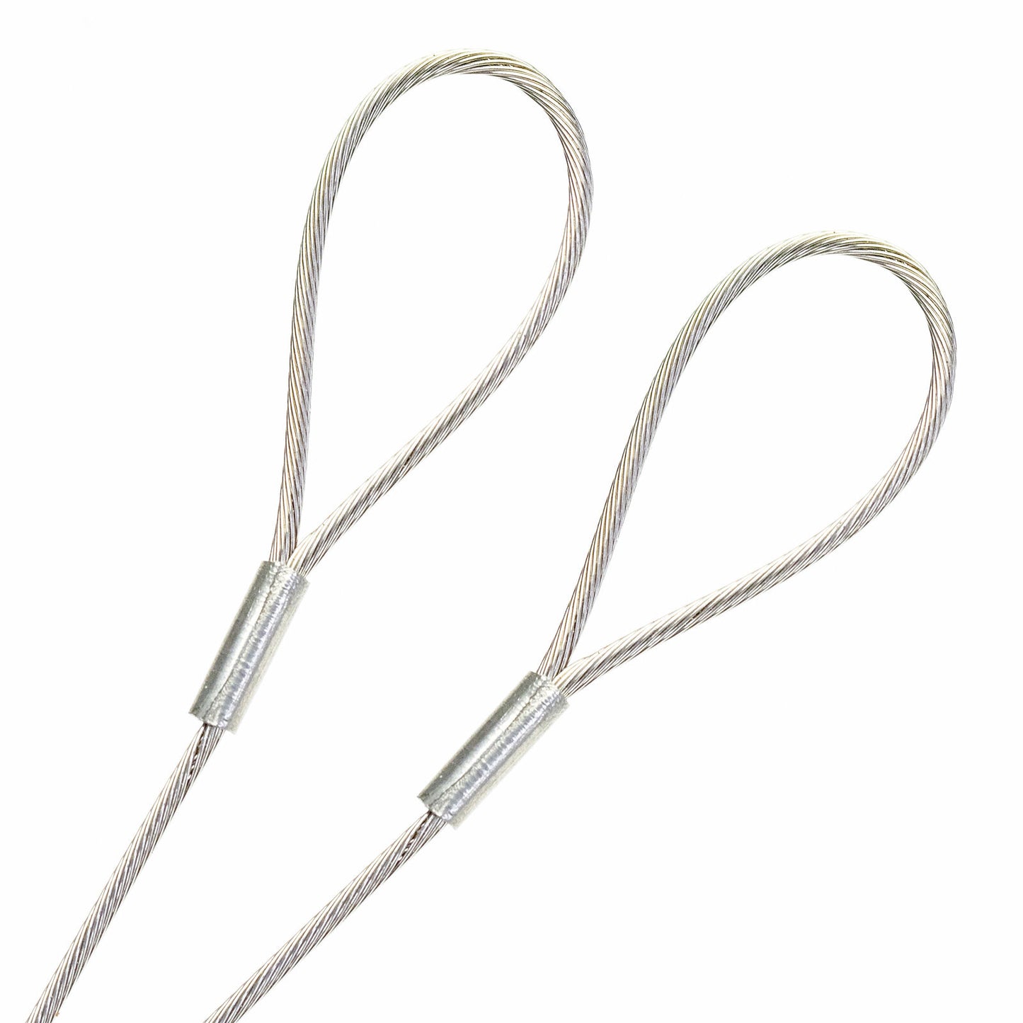 101-200ft MADE TO ORDER -MARINE GRADE- STAINLESS STEEL 7x7 BRAIDED 1/16 WIRE CABLE TIN SLEEVED LOOP ENDS