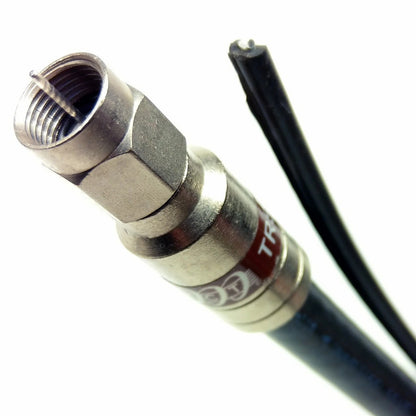 CUT TO SIZE - Low Loss RG11 Coaxial Cable Direct Burial / Indoor Outdoor Gel Coated Shielding - PRO GRADE Connectors