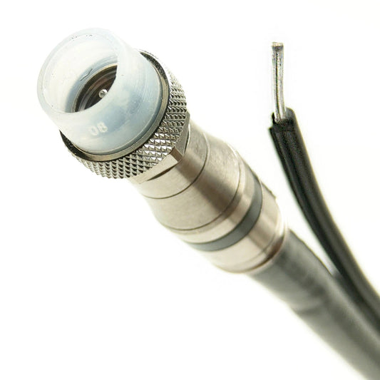 Phat Satellite - Aerial RG11 Outdoor Copper-Clad Steel 77% Braided Shield Coaxial Cable with Weather Boot, Made in USA