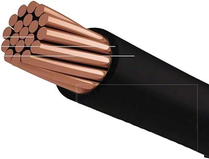 PHAT SATELLITE INTL feet Black Pure Copper Grounding Cable Stranded Wire 10 AWG (#10 Gauge) THHN/THWN-2, Fire Retardant PVC insulation, Electrical Surge Ground Protection Earth Wire (feet, Black)