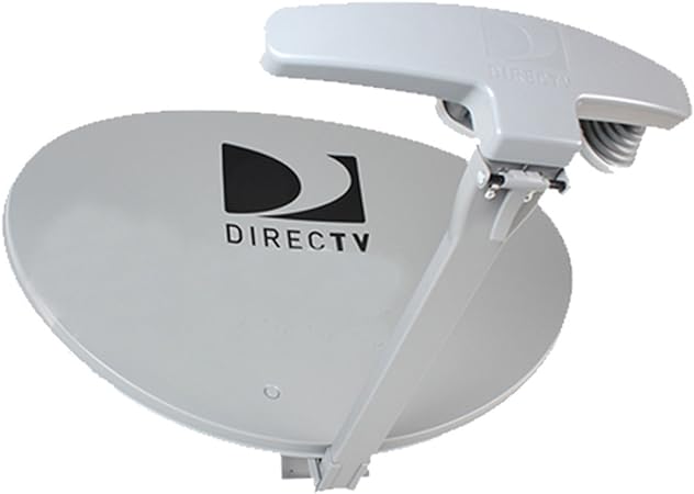 READY TO INSTALL - DTV 4K Slimline SWM5 Ultra HD Satellite Dish Package w/UHD Digital Reverse Band RB SWM5 LNB, Low Profile Short Mast, RG6 Coaxial Cable