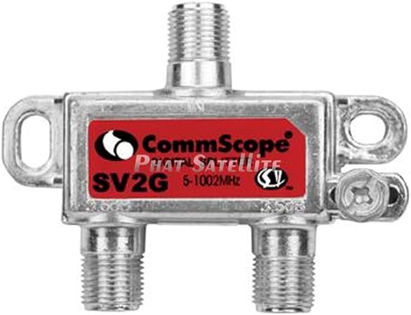 1 Piece SV-2G 2-Way Professional Grade 5-1002Mhz Corrosion Resistant Plating RG6 RG7 RG8 RG59 RG8 RG11 Coaxial Cable Digital Splitter for Charter Time Warner COX Comcast HDTV