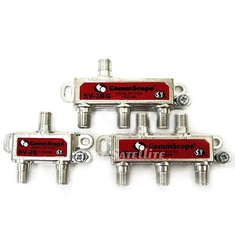 2-Way 3-Way 4-Way Signal Splitter Package SET Professional Grade Heavy Duty Balanced 5-1002MHz Corrosion Resistant Plating For RG6 RG59 RG7 RG8 RG11 Coaxial Cables Charter Time Warner Cox Comcast HDTV