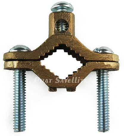 Ground Pipe Clamp for Bonding Ground Wire to 1/2" - 1" Water Pipe or Steel Conduit, Copper Alloy, UL