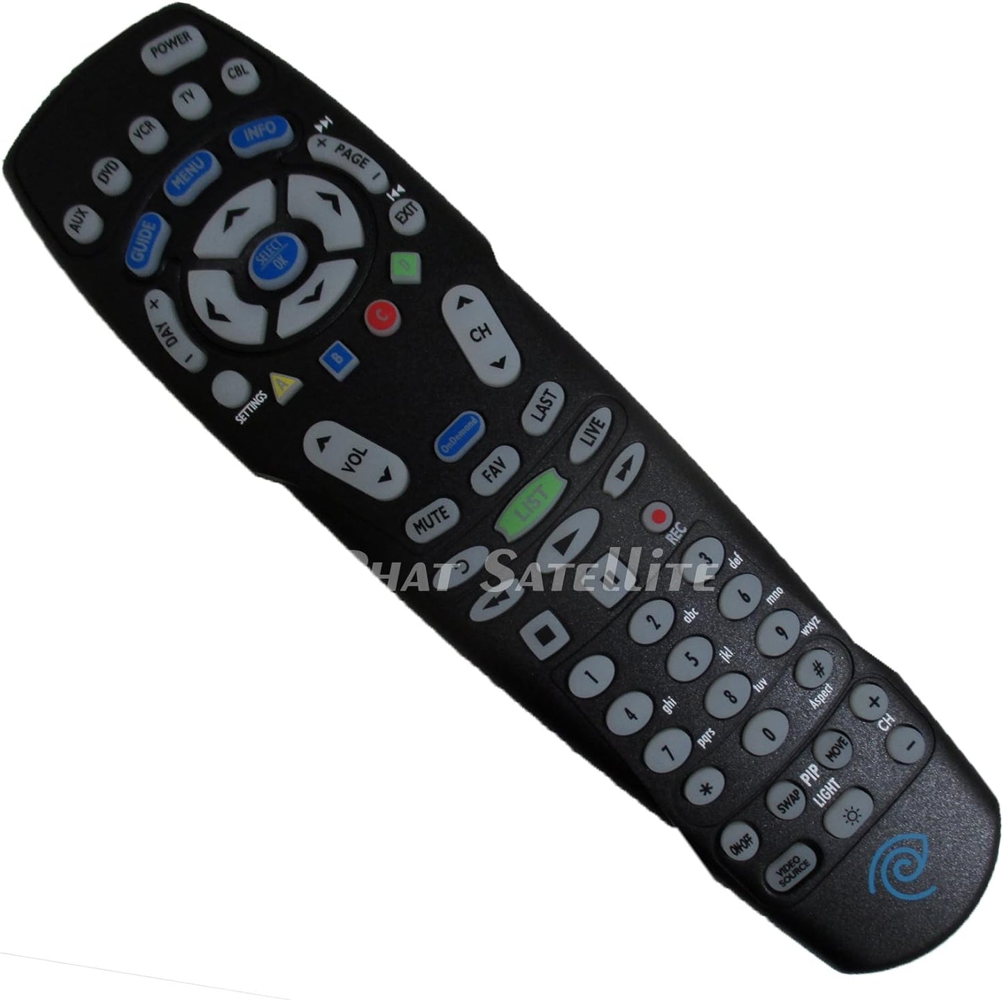 RC122 Blue Logo Remote Control with User Guide