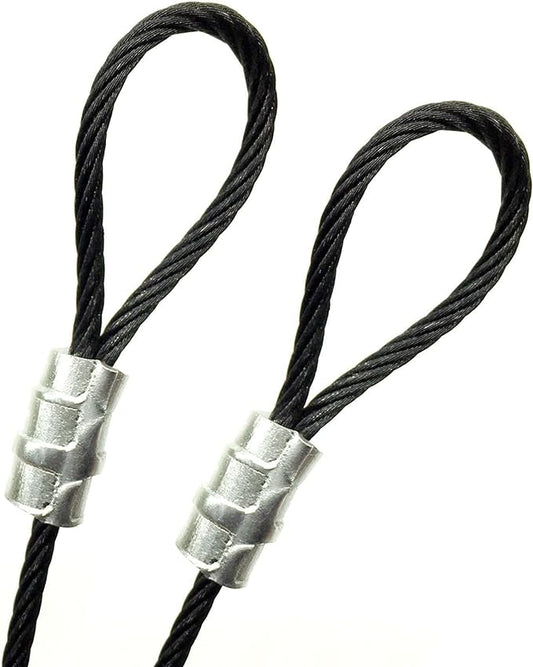 1-100ft Order To Size 1/4 Galvanized Steel Cable OXIDIZED Vinyl Coated To 3/16 Made To Order In USA