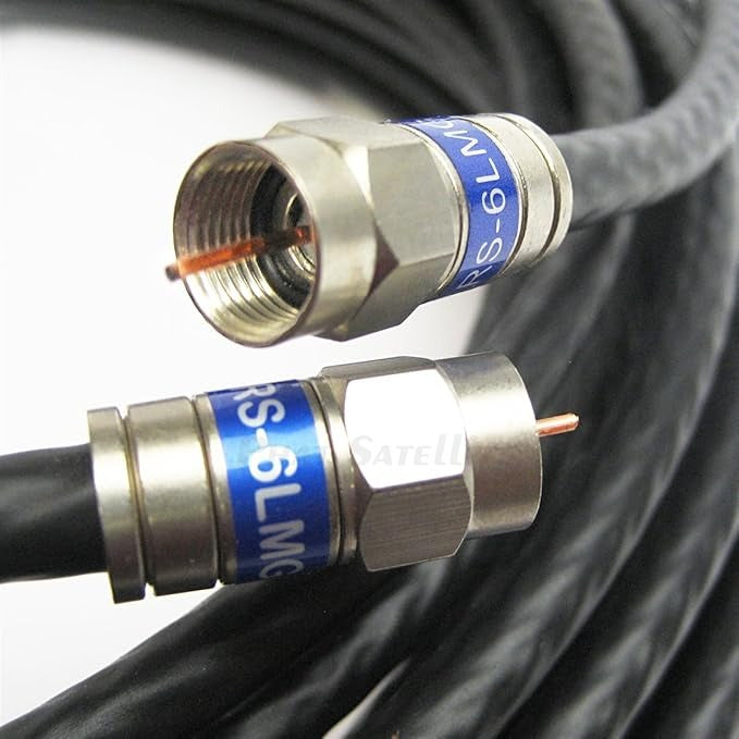 MADE to ORDER - Dual Shield / QUAD SHIELD Solid Bare COPPER CORE RG6 Coaxial Cable - PRO GRADE Connectors