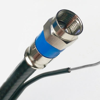 SOLID COPPER RG6 DIRECT BURIAL UNDERGROUND COAXIAL CABLE WITH 17AWG MESSENGER GROUND Assembled in USA