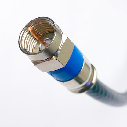 MADE to ORDER - Dual Shield / QUAD SHIELD Solid Bare COPPER CORE RG6 Coaxial Cable - PRO GRADE Connectors