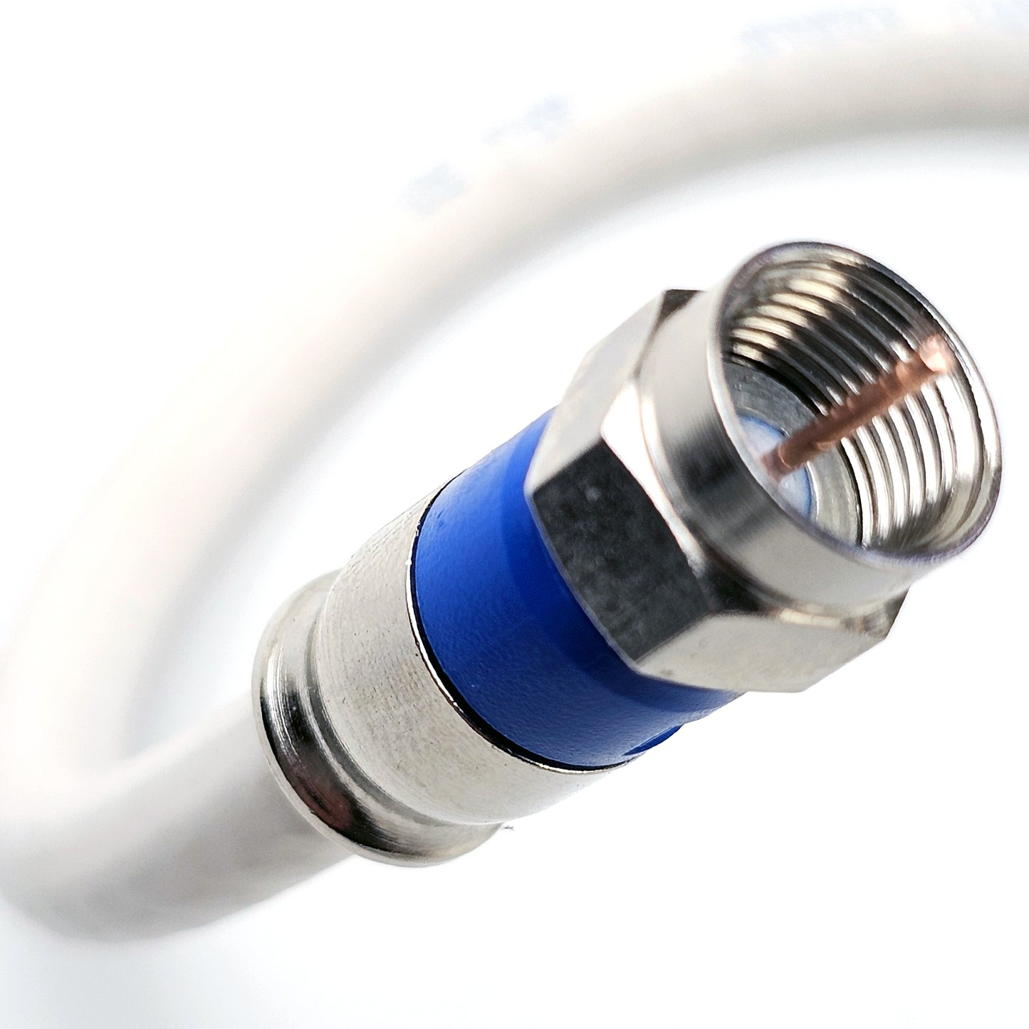MADE to ORDER - Dual Shield / QUAD SHIELD Solid Bare COPPER CORE RG6 Coaxial Cable - PRO GRADE Connectors