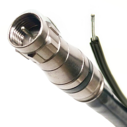Phat Satellite - Aerial RG11 Outdoor Copper-Clad Steel 77% Braided Shield Coaxial Cable, Made in USA