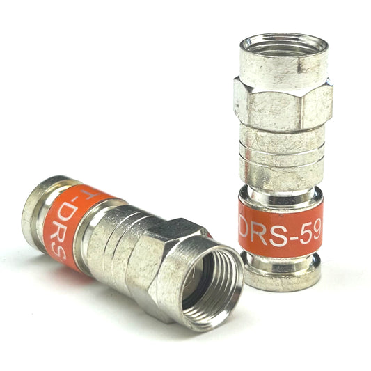 DRS-59 SNAP-N-SEAL COMPRESSION FITTING F CONNECTORS RG59 CABLE
