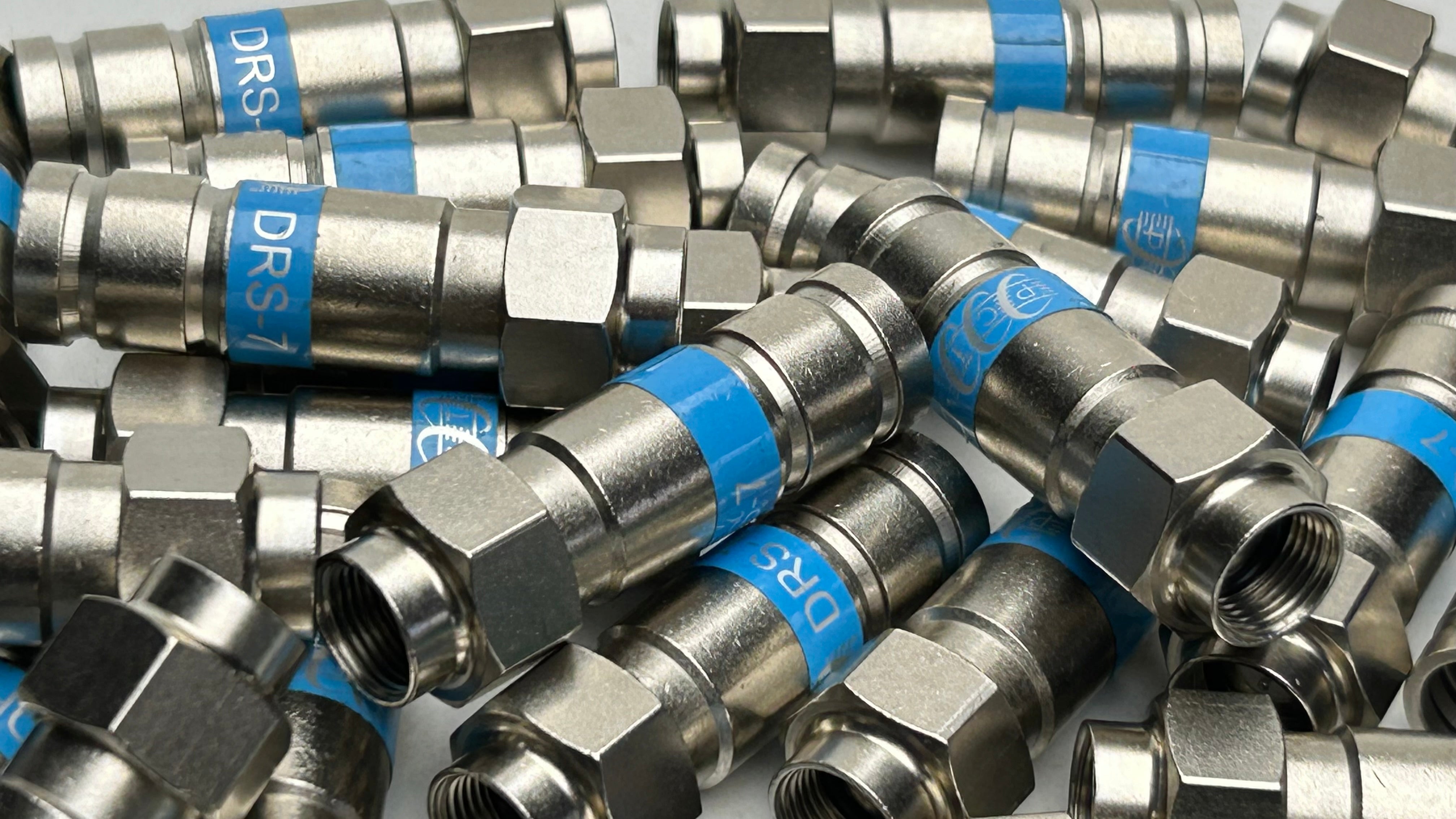 Compression Fittings DRS-7 COAXIAL RG7 COMMUNICATION CABLE CONNECTORS ...