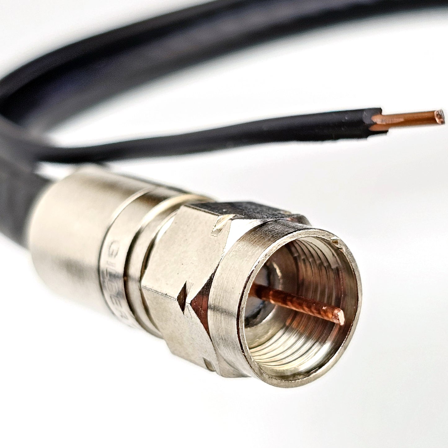 SOLID COPPER RG6 DIRECT BURIAL UNDERGROUND COAXIAL CABLE WITH 17AWG MESSENGER GROUND Assembled in USA