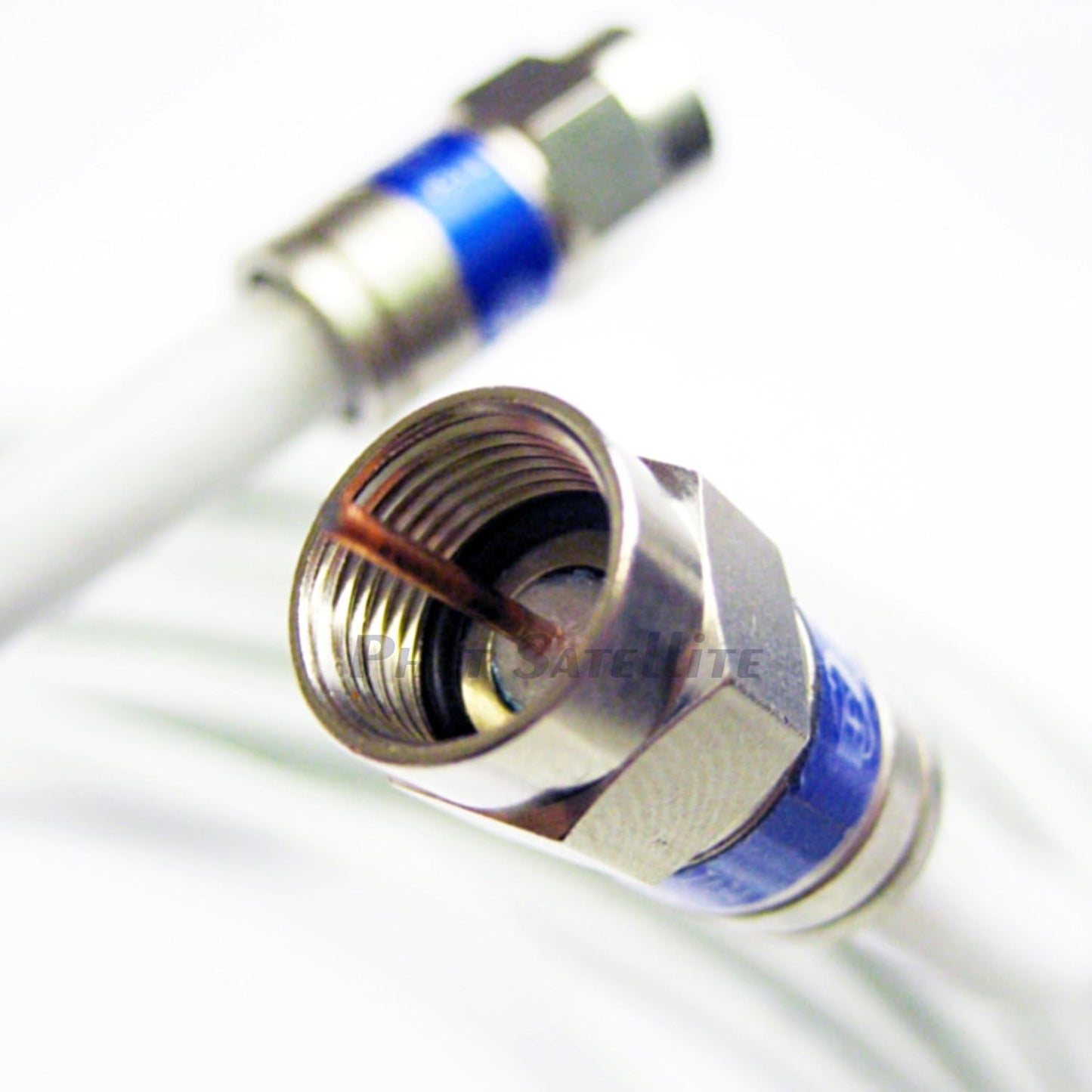 MADE to ORDER - Dual Shield / QUAD SHIELD Solid Bare COPPER CORE RG6 Coaxial Cable - PRO GRADE Connectors