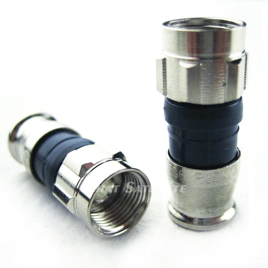 RG6 PLENUM EX6PLPLUS Nickel Plated Brass Constructed Compression Connector Coaxial Cable Fittings