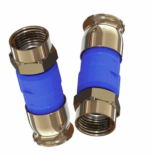RG6 SNSD6 Blue Snap-N-Seal Ultimate Coax Compression Connectors APPROVED Anti-Rust Nickel Coaxial Connectors 21mm Stroke Length