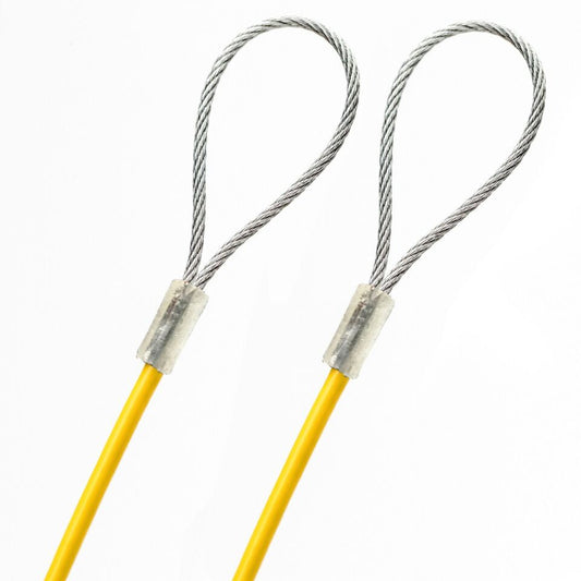 1-100 feet Order To Size 1/8 Galvanized Steel Cable YELLOW Vinyl Coated To 1/16 Made To Order In USA