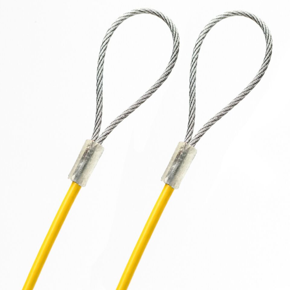 201-300in Order To Size 1/16 Galvanized Steel Cable YELLOW Vinyl Coated To 1/8 Made To Order In USA