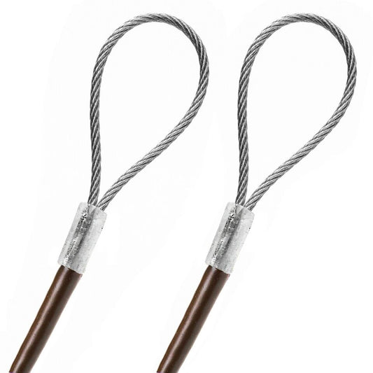 101-200in Order To Size 1/16 Galvanized Steel Cable BROWN Vinyl Coated To 1/8 Made To Order In USA