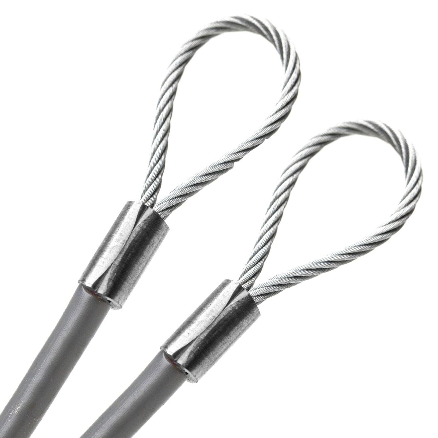 6-100in Order To Size 3/16 Galvanized Steel Cable GRAY Vinyl Coated To 1/4 Made To Order In USA