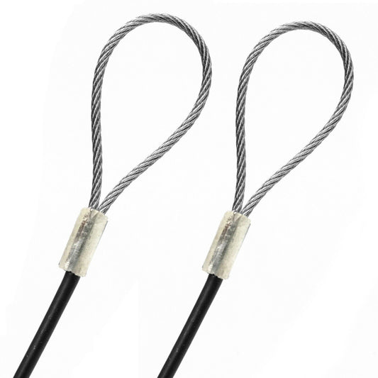 201-300in Order To Size 1/16 Galvanized Steel Cable BLACK Vinyl Coated To 1/8 Made To Order In USA