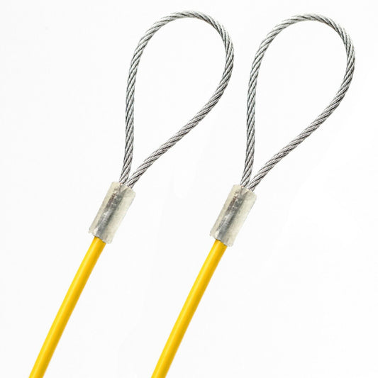 1-100ft Order To Size 3/16 Galvanized Steel Cable YELLOW Vinyl Coated To 1/8 Made To Order In USA